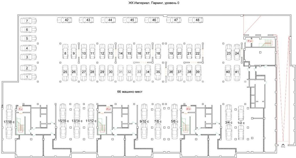 Схема паркинга жк 1147